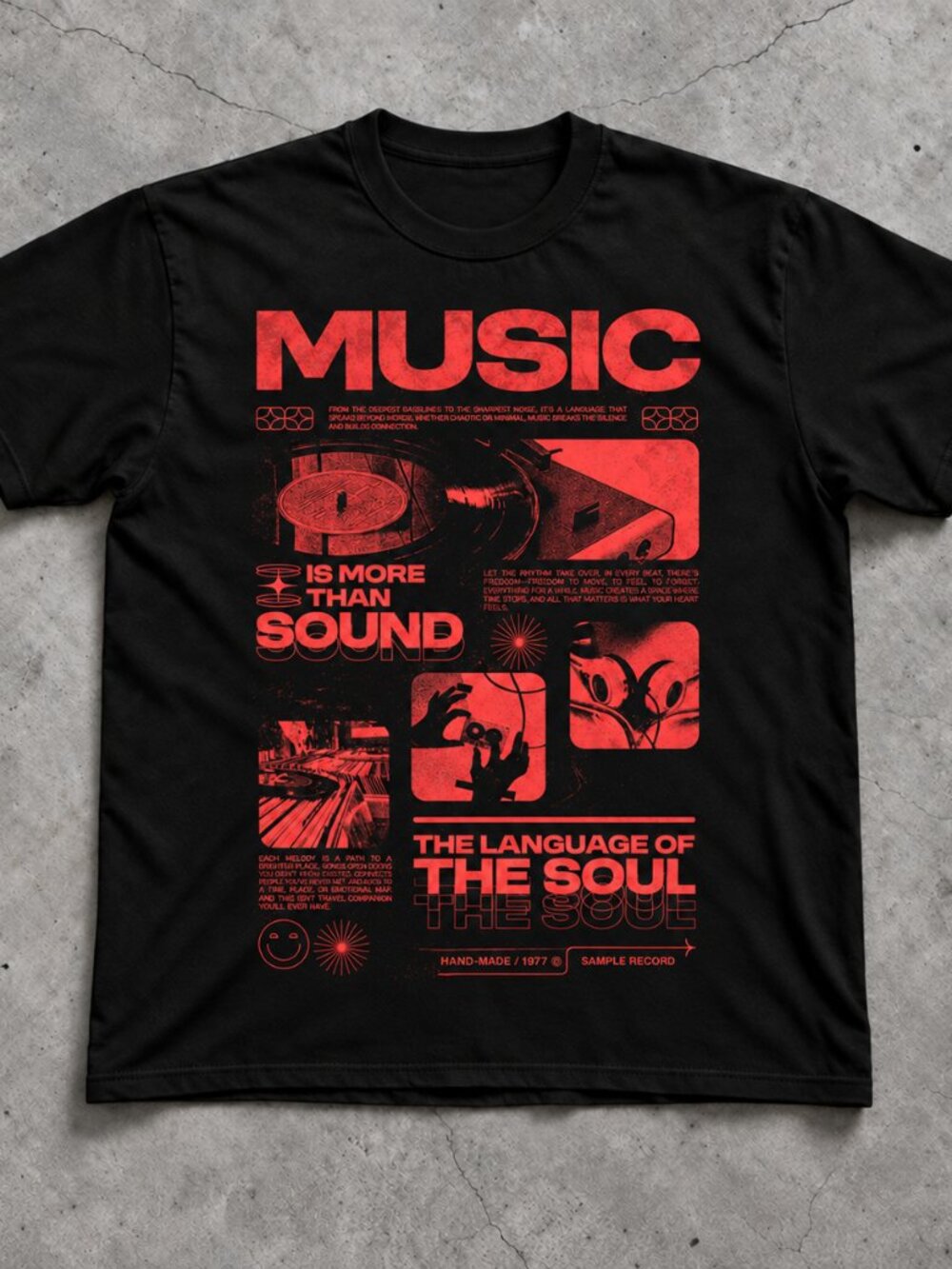 Gildan Music Is More Than Sound Graphic Tee
